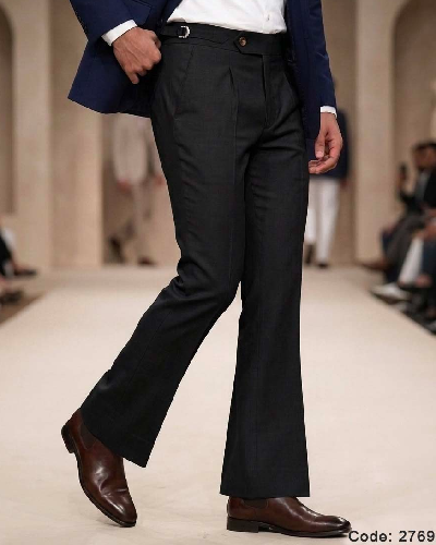 Men's Bootcut Formal Pant - Black